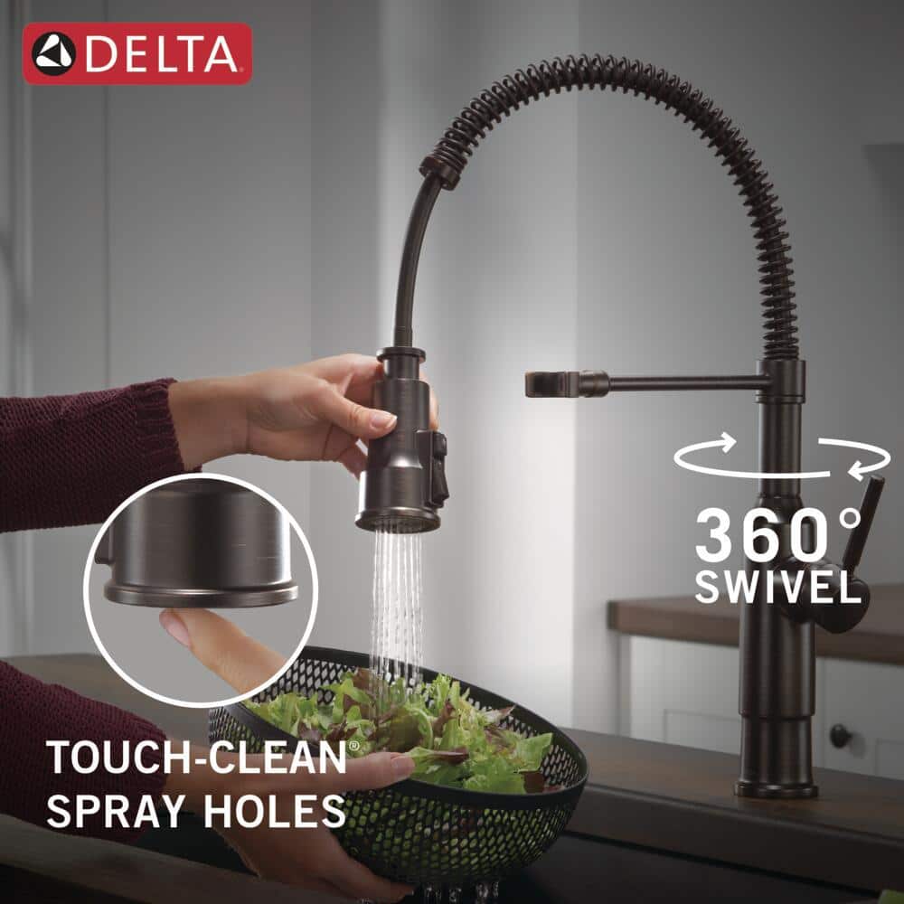 Venetian Bronze Pull-Down Sprayer Kitchen Faucet with Magnetic Docking