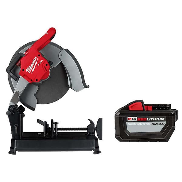 Milwaukee M18 FUEL 18V Lithium-Ion Brushless Cordless 14 in. Abrasive Cut-Off Saw with (1) 12Ah HIGH OUTPUT Battery