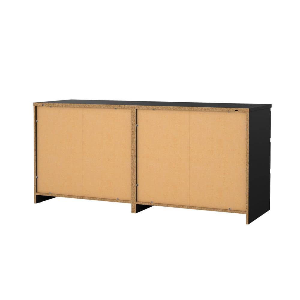 Scottsdale Black Matte 6 Drawers 60.55 in. Dresser Without Mirror - thumbnail 9
