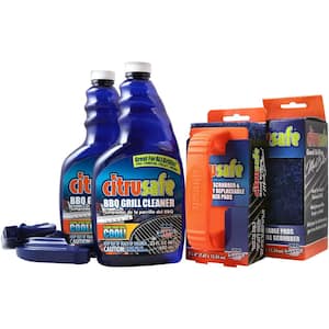 23 oz. BBQ and Grill Degreaser Cleaner, Brush and Refill Pack