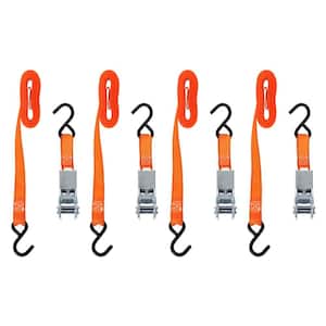 1 in. x 10 ft. 300 lbs. High Tension Ratchet Tie Down Strap (4 Pack)