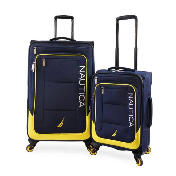 Nautica Emry 2-pcs Softside Luggage Set - Navy/Yellow NT-EV-1000-2