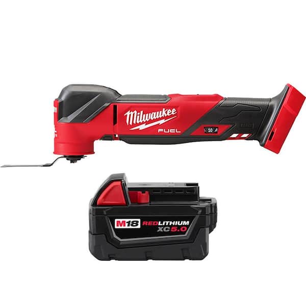 Milwaukee M18 FUEL 18-Volt Lithium-Ion Cordless Brushless Oscillating Multi- Tool with 5.0 Ah Battery 2836-20-48-11-1850 The Home Depot
