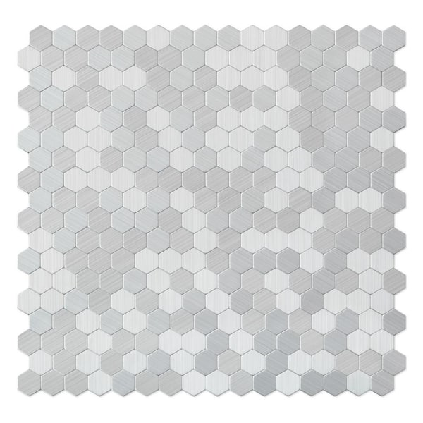 SpeedTiles Hexagonia II Peel and Stick Rangebacksplash, Black