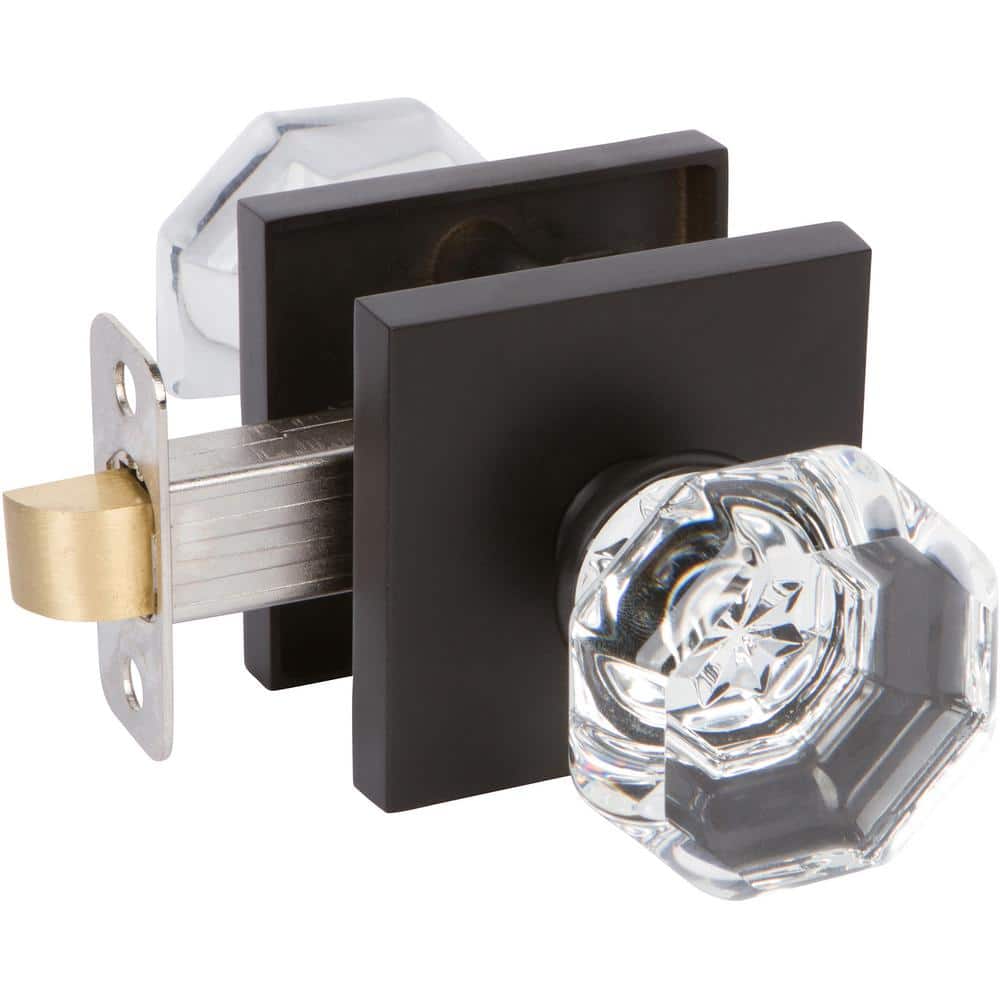Bravura Crystal Black Hall/Closet Door Knob with Square Rosettes price history on PriceWatchPro