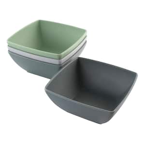 Grayson 6 in. 20 fl. oz. Melamine Bowl Set in Assorted Colors (4-Piece)