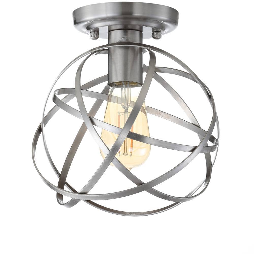 Alma 8.5" Chrome Glass LED Flush Mount Light