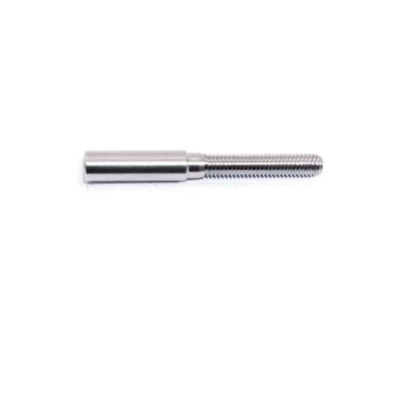 IAM Design 5 mm x 2-23/64 in. 316 Stainless Steel Wire Cable Left Hand Threaded Bolt - 5 mm Wire Crimp Connector