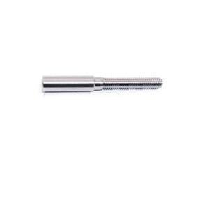 6 mm x 2-3/4 in. 316 Stainless Steel Wire Cable Right Hand Threaded Bolt - 6 mm Wire Crimp Connector
