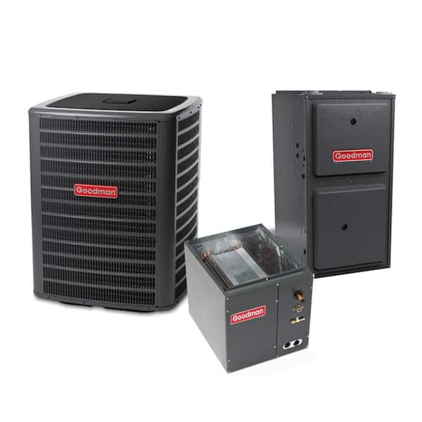 GOODMAN 3 Ton 14.5 SEER 34600 BTU 96% AFUE 80K BTU Heat 410A Split System Central Air Conditioning and Multi-Position Gas System