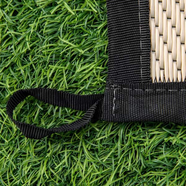 Outsunny Reversible Outdoor RV Rug, Patio Floor Mat, Plastic Straw