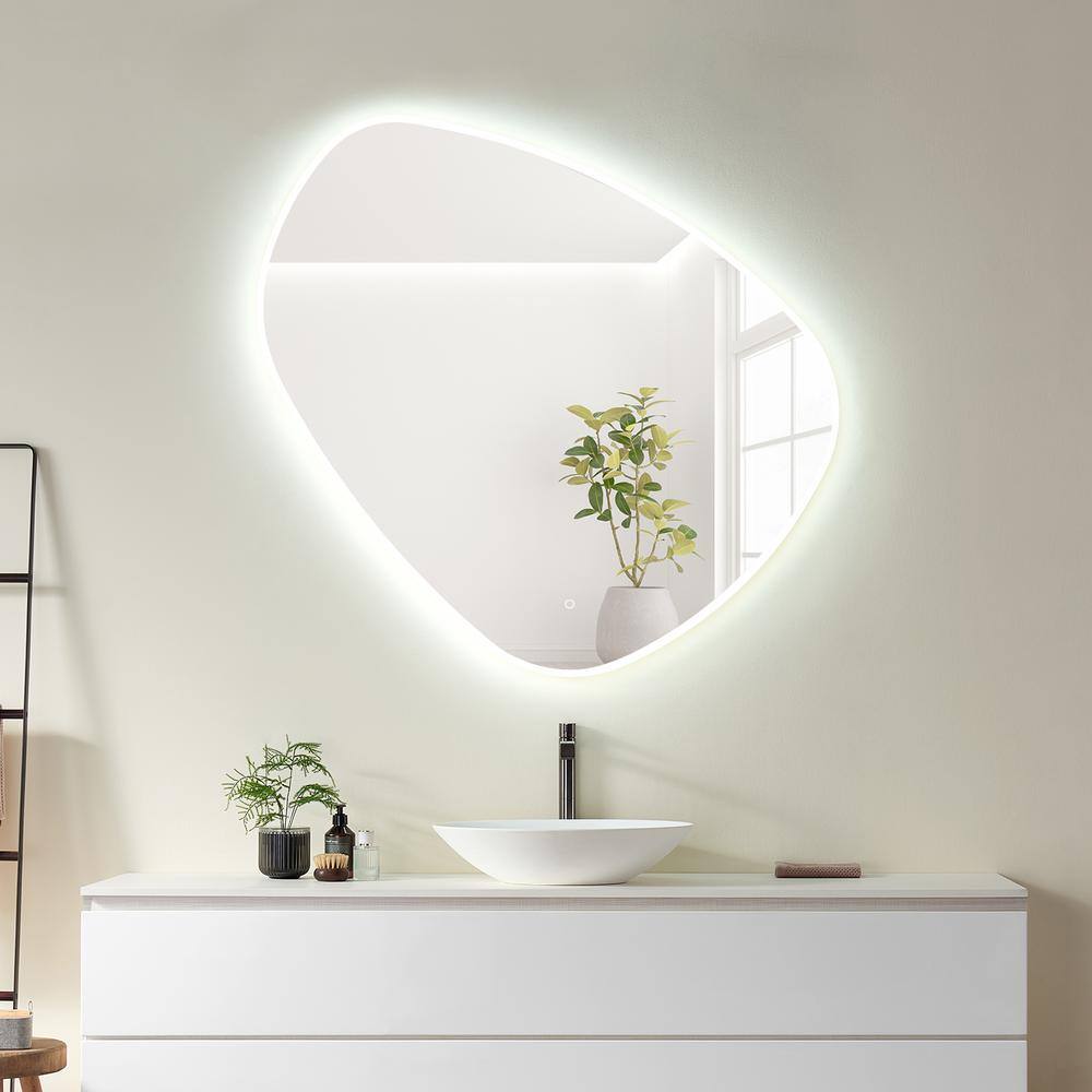 Rasso 32" Frameless LED Lighted Bathroom Vanity Mirror