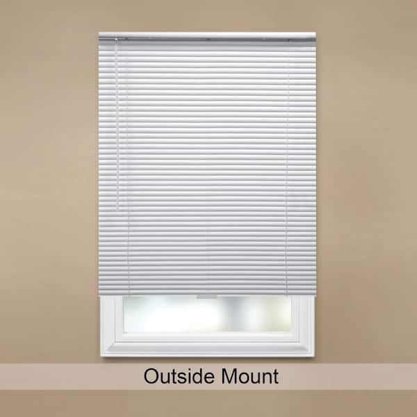 White Cordless Aluminum Mini Blinds for Windows with 1 in. Slats