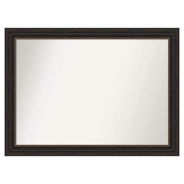 Amanti Art Accent Bronze 45 in. x 33 in. Custom Non-Beveled Polystyrene Antique Framed Bathroom Vanity Wall Mirror