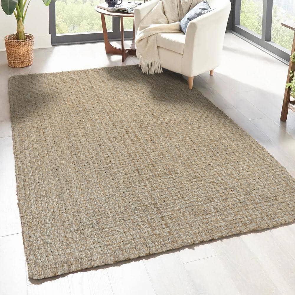 Estera Ivory Handwoven Chunky Jute Rectangular Rug