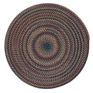 3' x 5' Eco-Friendly Braided Rug Oval Green Red Cream w/ Non-Slip Pad Tea  Cabin