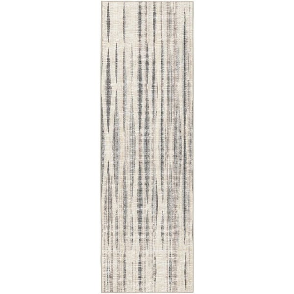 3 X 12 Ivory Ombre Runner Rug