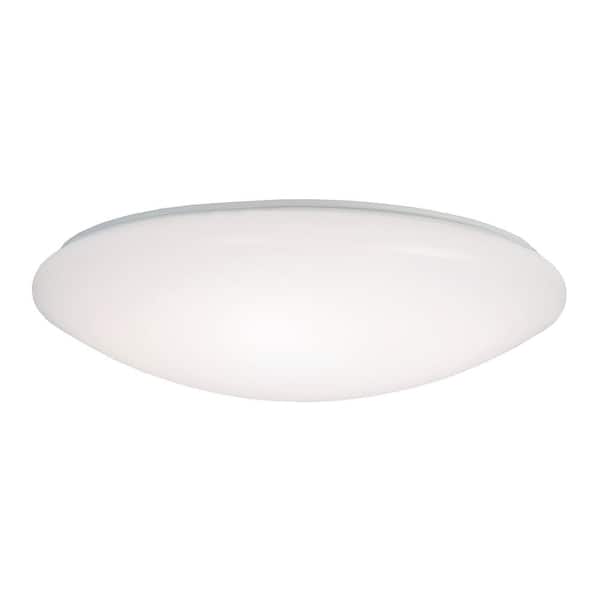 Metalux 9 in. White Selectable LED color temperature, 12.3W Round Flush Mount 900 Lumens 5000K