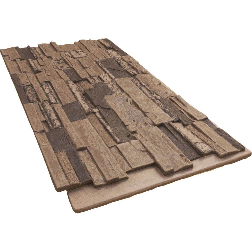Smokey Ridge Faux Stone 48" x 24" Wall Panel