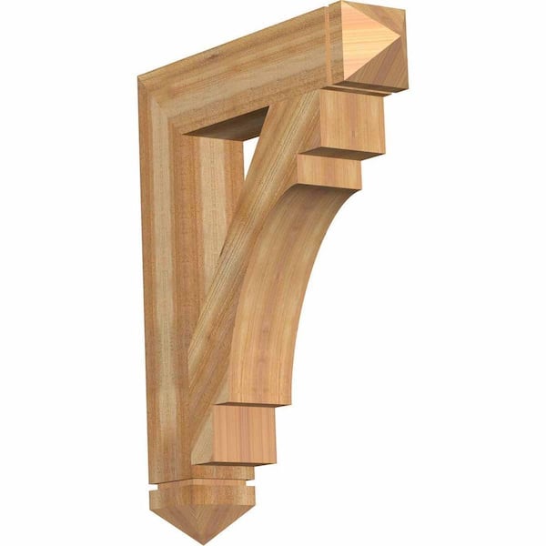 Ekena Millwork 6 in. x 38 in. x 30 in. Western Red Cedar Merced Arts and Crafts Rough Sawn