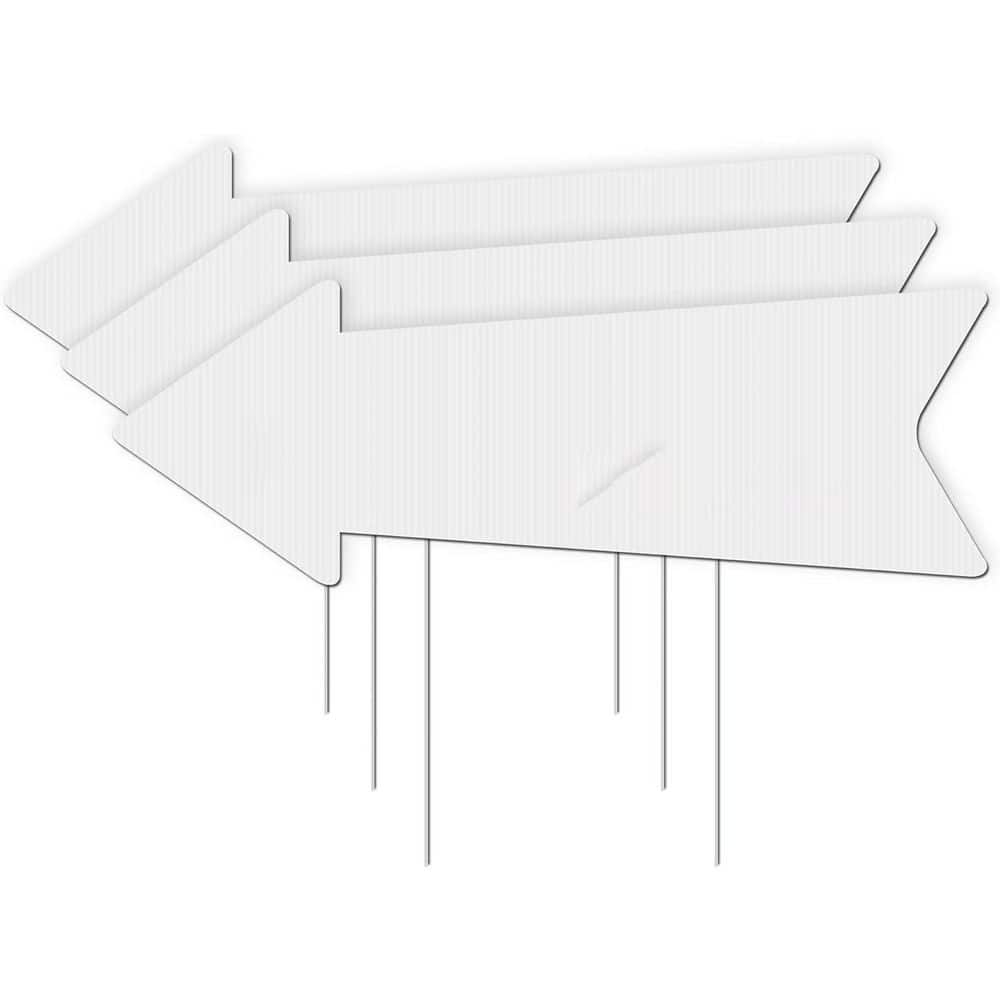 3-Pack 17 x 6 in. Blank Arrow Yard Signs with Stakes, Customizable Directional Signs price history on PriceWatchPro