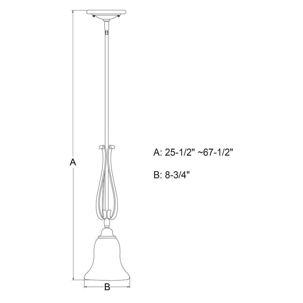 Monrovia Oil Rubbed Bronze Mini Pendant with Etched White Glass