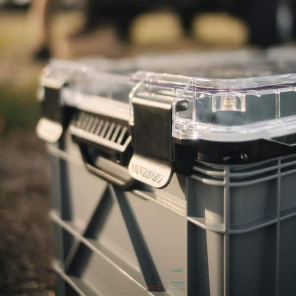 SIDIO Weather Resistant Half Size Storage Bin High Stacking