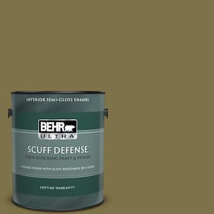 1 gal. #S330-7 Olive Shade Extra Durable Semi-Gloss Enamel Interior Paint & Primer