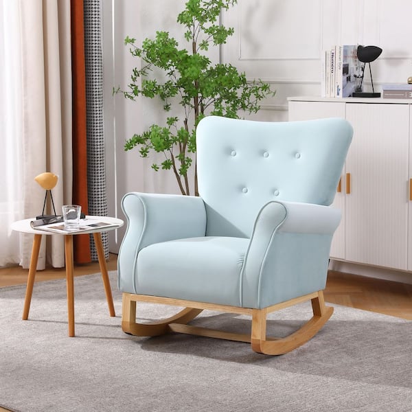 Light blue shop rocking chair