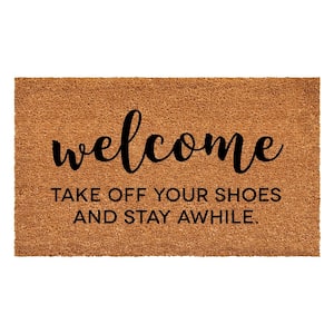1'6x2'6/18x30 Welcome to our Home Doormat Black - Threshold™