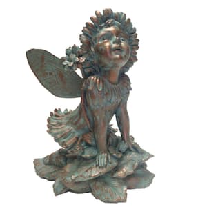 14 in. Fairy Penelope Bronze Patina Collectible Garden Statue