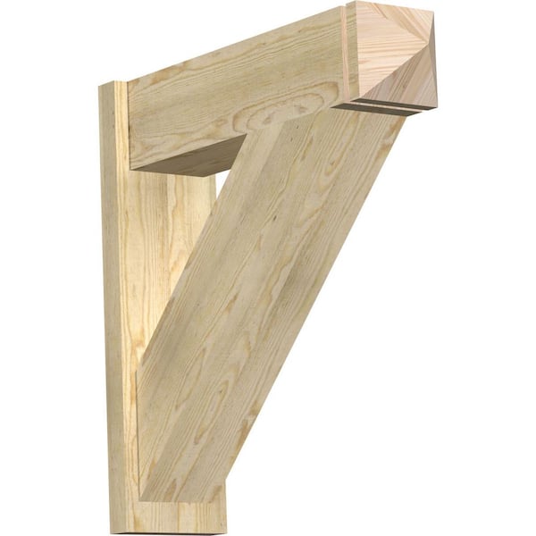 Ekena Millwork 8 in. x 30 in. x 30 in. Traditional Arts and Crafts Rough Sawn Douglas Fir Outlooker
