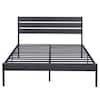 VECELO Queen Bed Frame Black Metal Frame Queen Platform Bed W/Modern ...