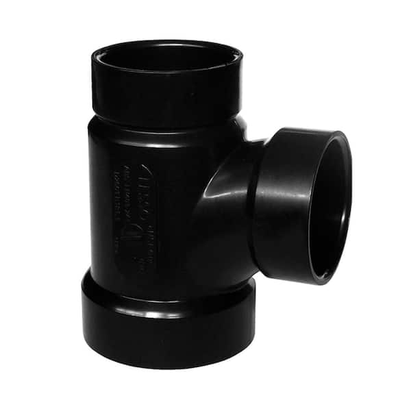 VPC 2 in. x 1-1/2 in. x 1-1/2 in. ABS Plastic DWV All Hub Sanitary Tee Fitting