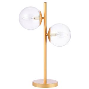 20 in. Golden Modern Table Lamp with Clear Glass Shades
