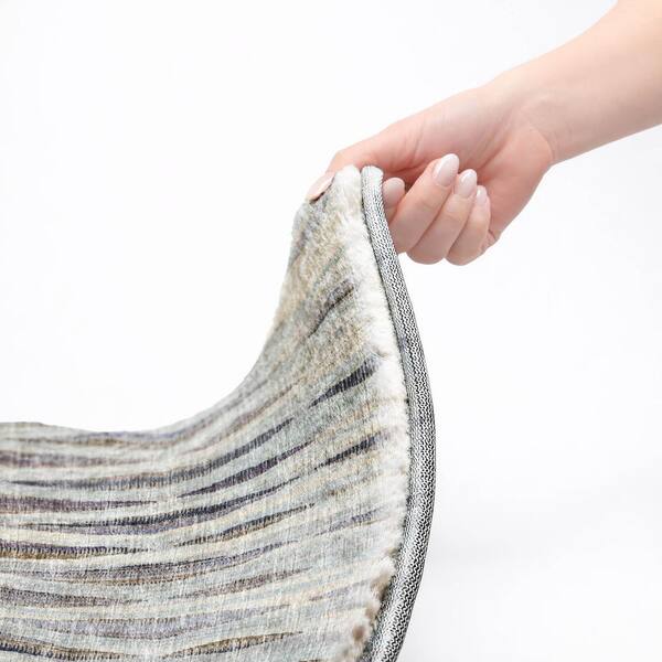 Dream Shag Premium Machine Washable Abstract ADS31 Ocean 5 ft. x 7 ft. 6 in. Area Rug