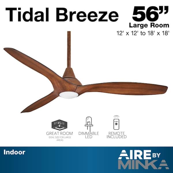 Tidal Breeze 56 in. LED Indoor Distressed Koa Ceiling Fan with Light Kit and Remote Control Tidal Breeze 56 in. LED Indoor Distressed Koa Ceiling Fan with Light Kit and Remote Control