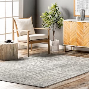 Maddie Contemporary Stripes Beige 5 ft. x 7 ft. 5 in. Indoor Area Rug