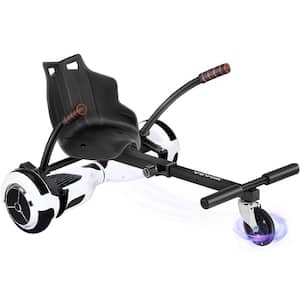 Hoverboard Kart Accessory Scooter Frame with 2 LED Swivel Wheel for 6.5 in. 8 in. 8.5 in. 10 in. Self Balancing Scooter