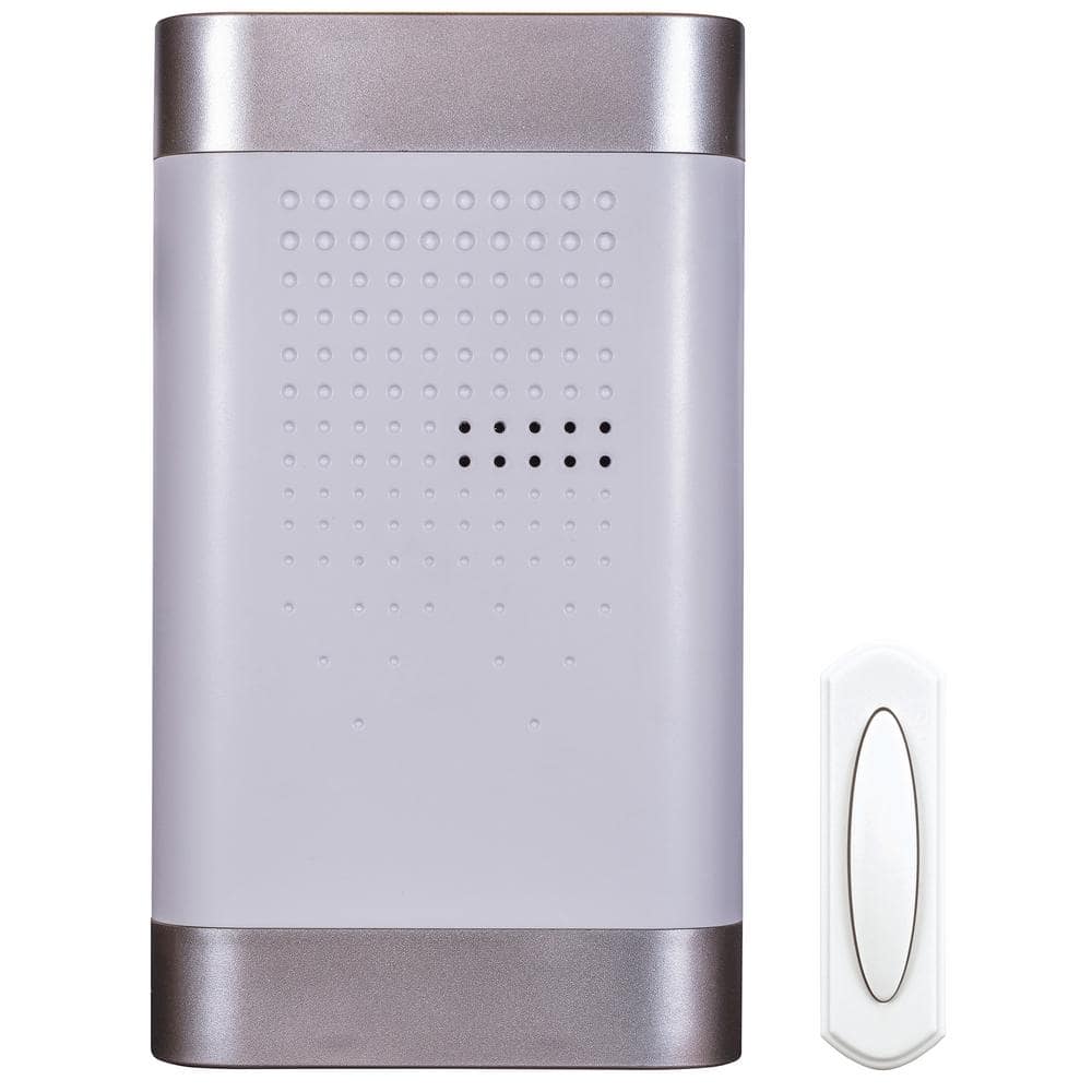 (NOT ABLE TO TEST) Defiant Wireless Battery Operated Doorbell Kit with Wireless Push Button, White and Nickel