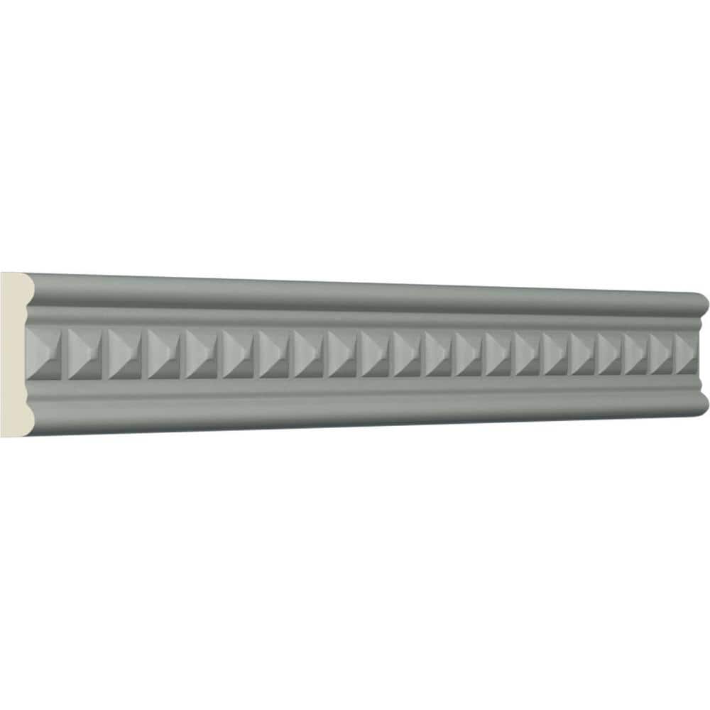 Gray Polyurethane Crown Moulding Chair Rail 94.5"