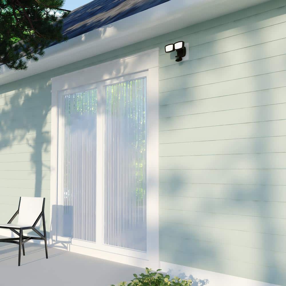 Bronze Dual Head LED Motion Sensor Outdoor Security Flood Light
