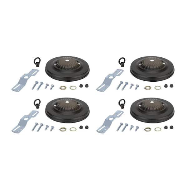Aspen Creative Corporation 5 in. Oil Rubbed Bronze Traditional Canopy Kit (4-Pack)