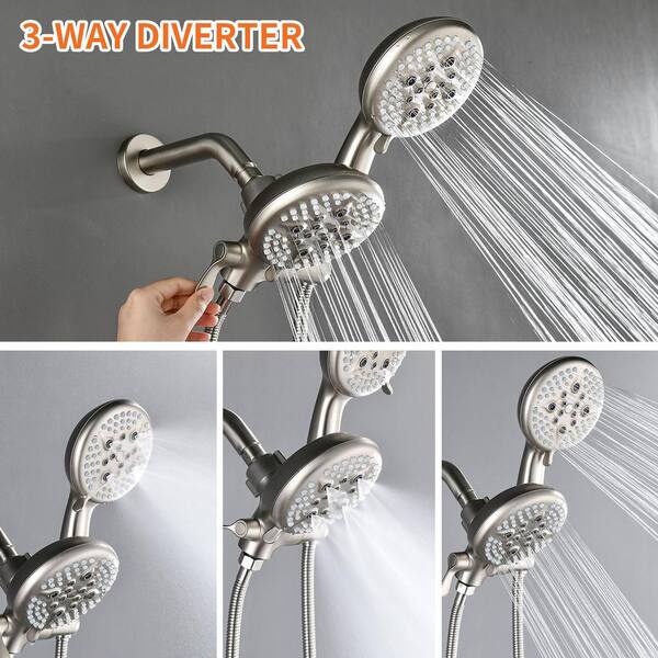 Rainier 2-Handle 3-Spray Square High Pressure Shower Faucet in Polished Chrome (Valve Included) Rainier 2-Handle 3-Spray Square High Pressure Shower Faucet in Polished Chrome (Valve Included)