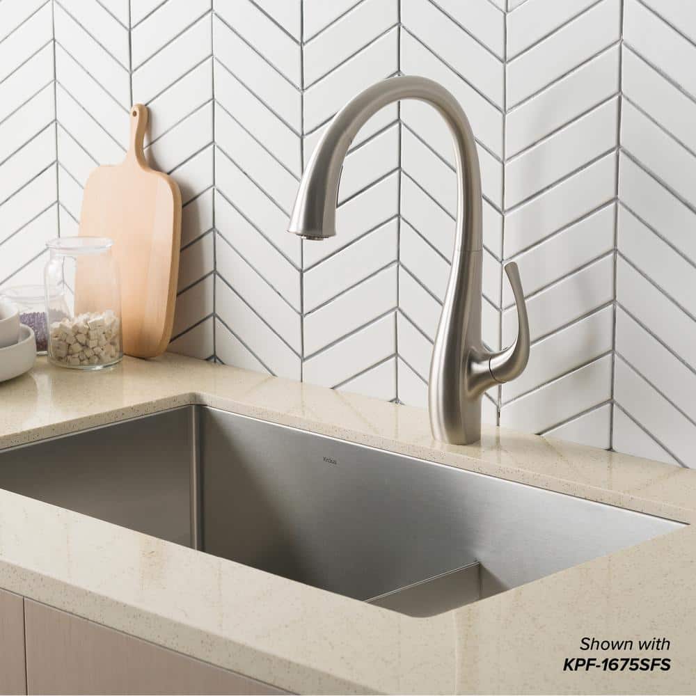 Kraus 32-Inch Satin Stainless Steel Double Bowl Undermount Sink