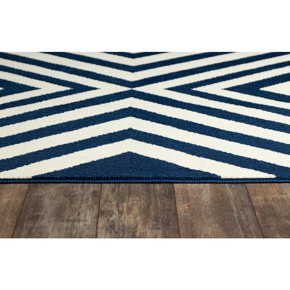 Monteverde Navy Geometric 27" Synthetic Easy-Care Area Rug