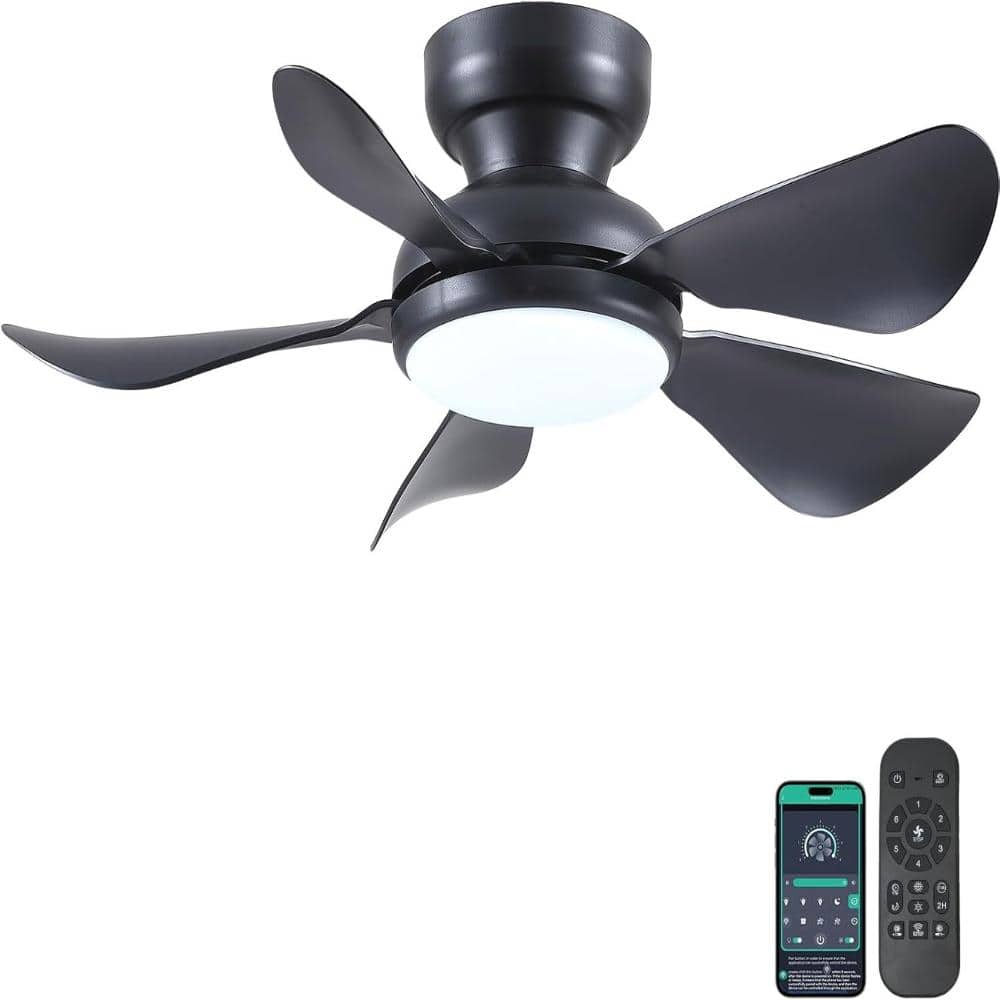 36-inch Low-profile Black Reversible DC Dimmable LED Ceiling Fan with Light, Remote Control, and App price history on PriceWatchPro