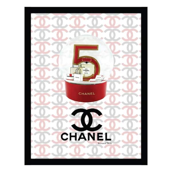 VENICE BEACH Collections Shopping Fashion Designer Snow Globe by Fairchild Paris 1 Piece Framed Graphic Print Abstract 18 in. x 14 in.