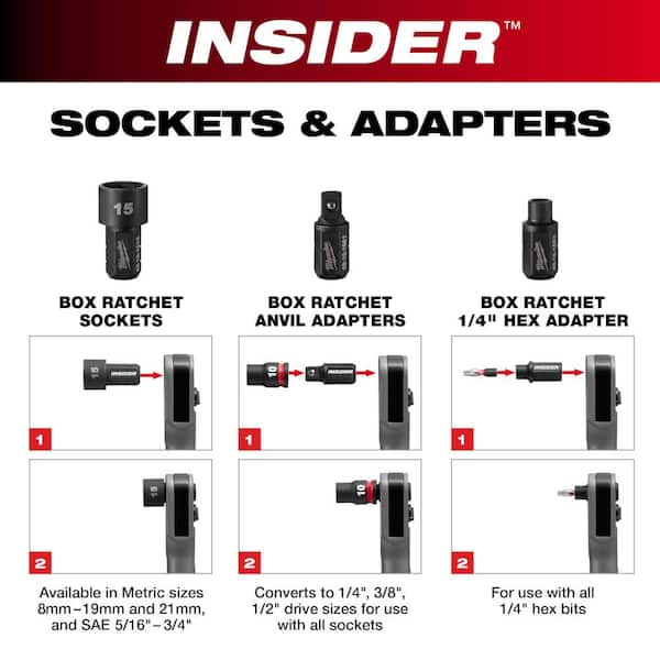 Milwaukee M12 FUEL INSIDER 12V Lithium-Ion Brushless 1/4-3/8 in