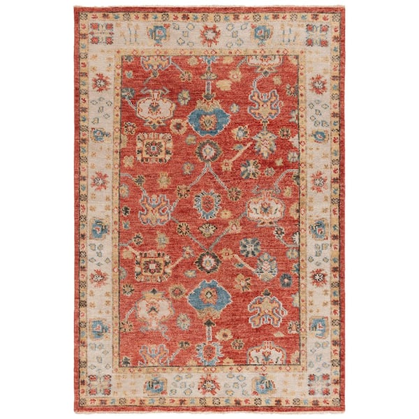 Samarkand 6 ft. x 9 ft. Beige/Rust Oriental Area Rug